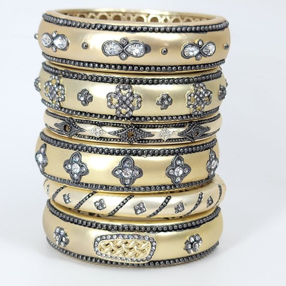 NWT Art Deco Pave CZ Hinged Magnetic Cuff Bangle - Picture 8 of 15